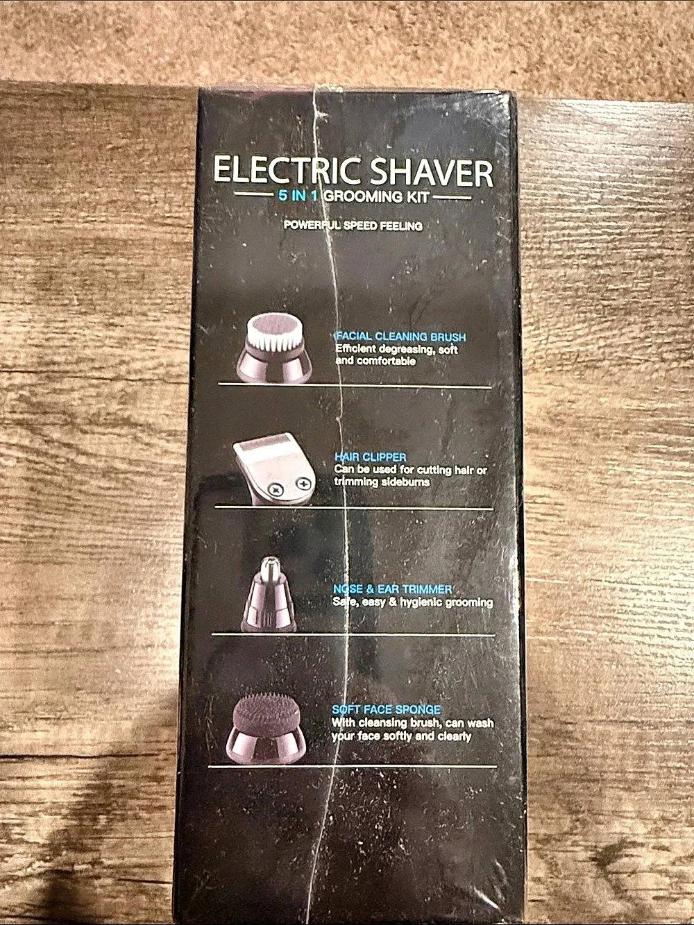SEJOY Electric Shaver 5 in 1 Grooming Kit Men's Black NWT